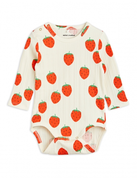 MINI RODINI Body strawberry - off white